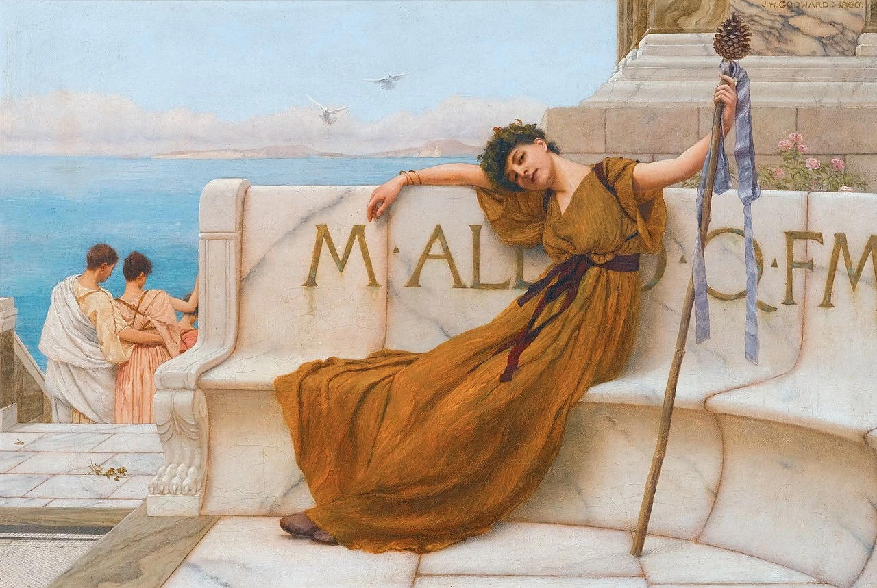Una sacerdotessa di Bacco, 1890